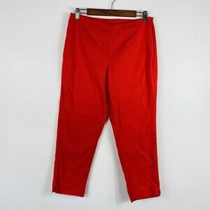 Boston Proper Cropped Pants 10 Orange Cotton